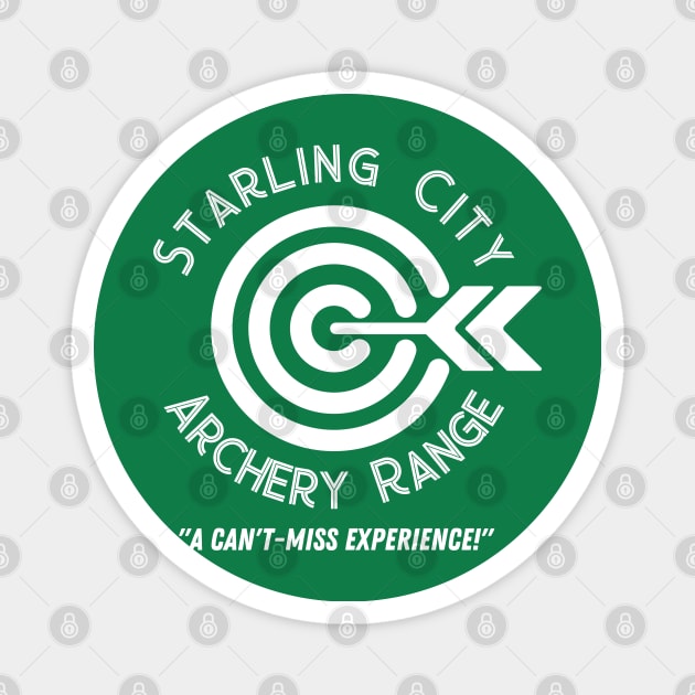 Starling City Archery Range (white) Magnet by Damn_Nation_Inc